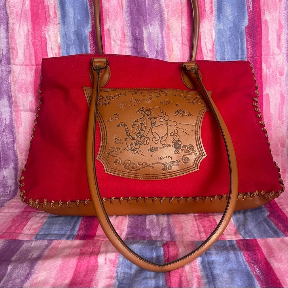 Vintage Winnie the Pooh and Friends Red Shoulder Bag Like New - Picture 4 of 10
